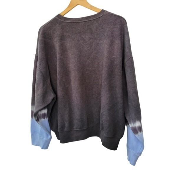 Victoria's Secret Pink Gray & Blue Tie Dye Sweatshirt Size Large Loungewear - Picture 2 of 5